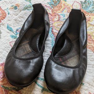Born Women's Tami Full Grain Leather Black Flats Size 7